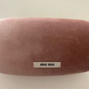 Miu Miu Pink Velvet Eyeglass Case